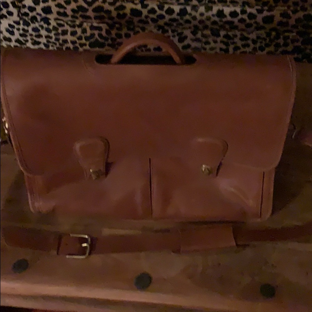 Coach brief case- with padded laptop sleeve- strap